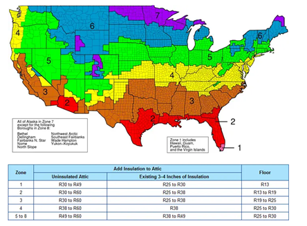 climate zone for general steel buildings